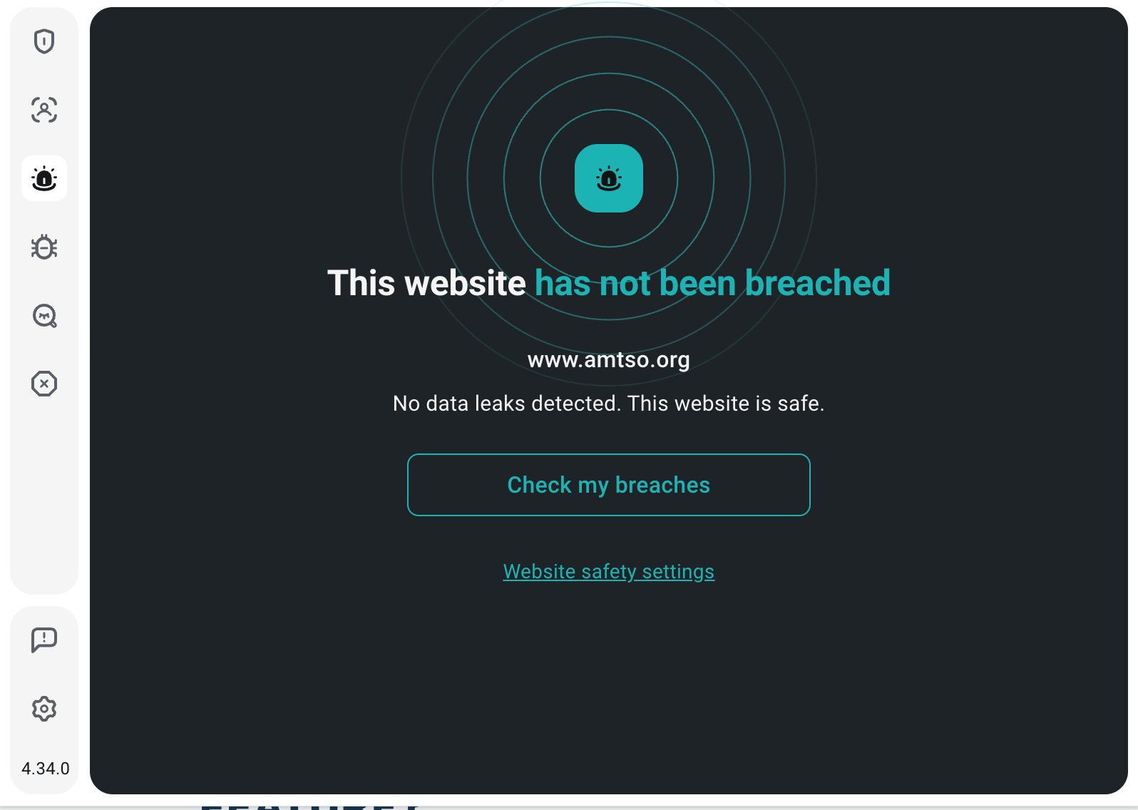 Surfshark dashboard open on Surfshark Alert tab