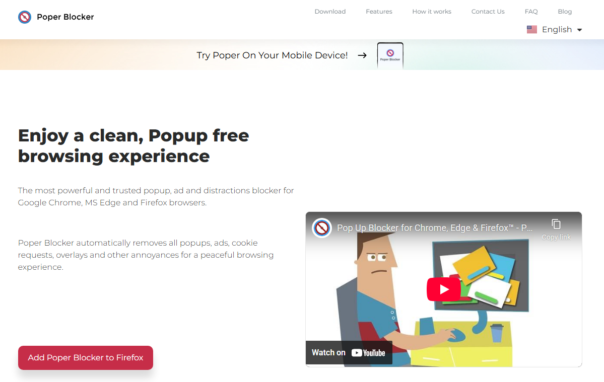 Poper Blocker claims to work on Firefox