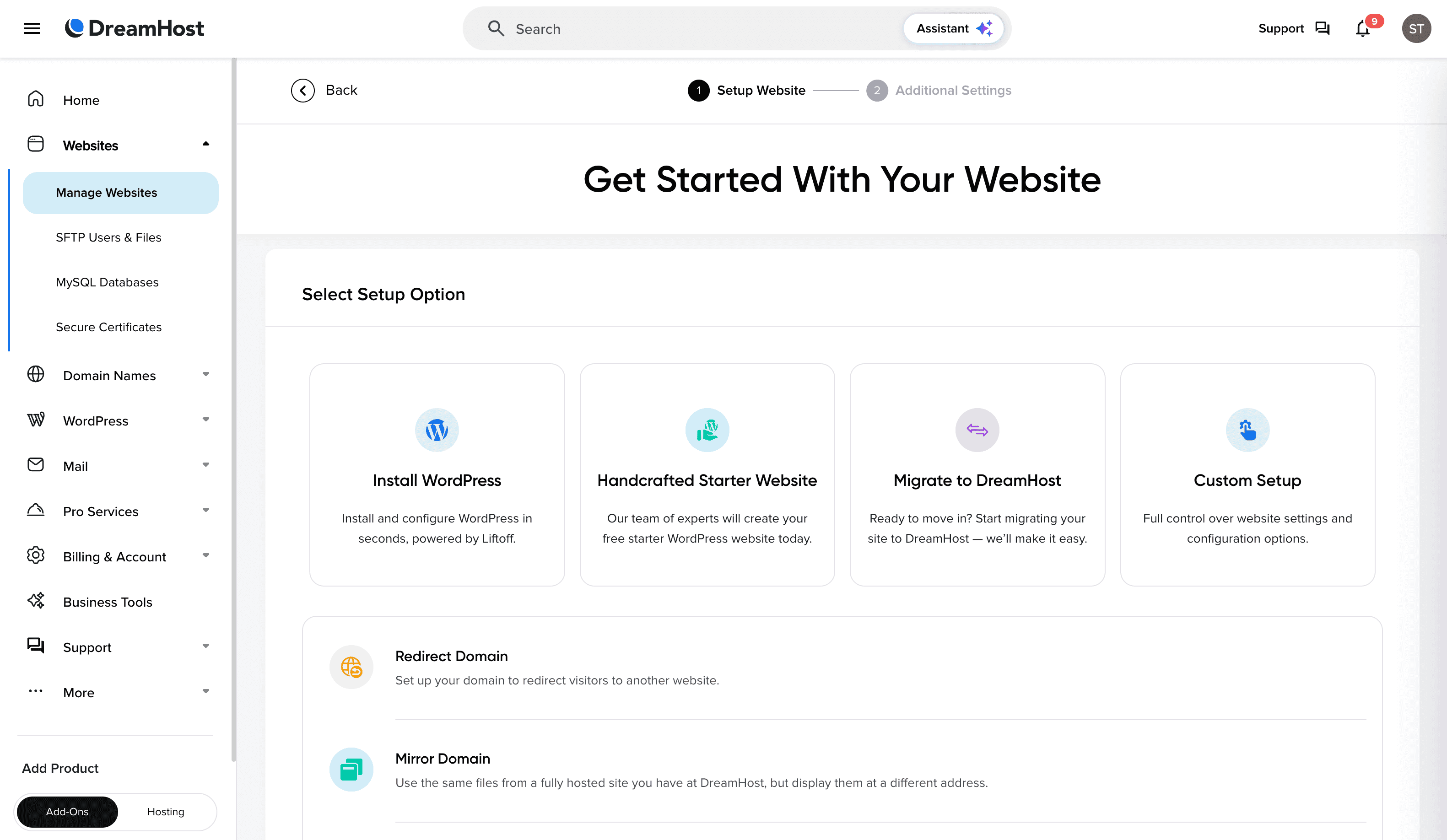Getting started with DreamHost