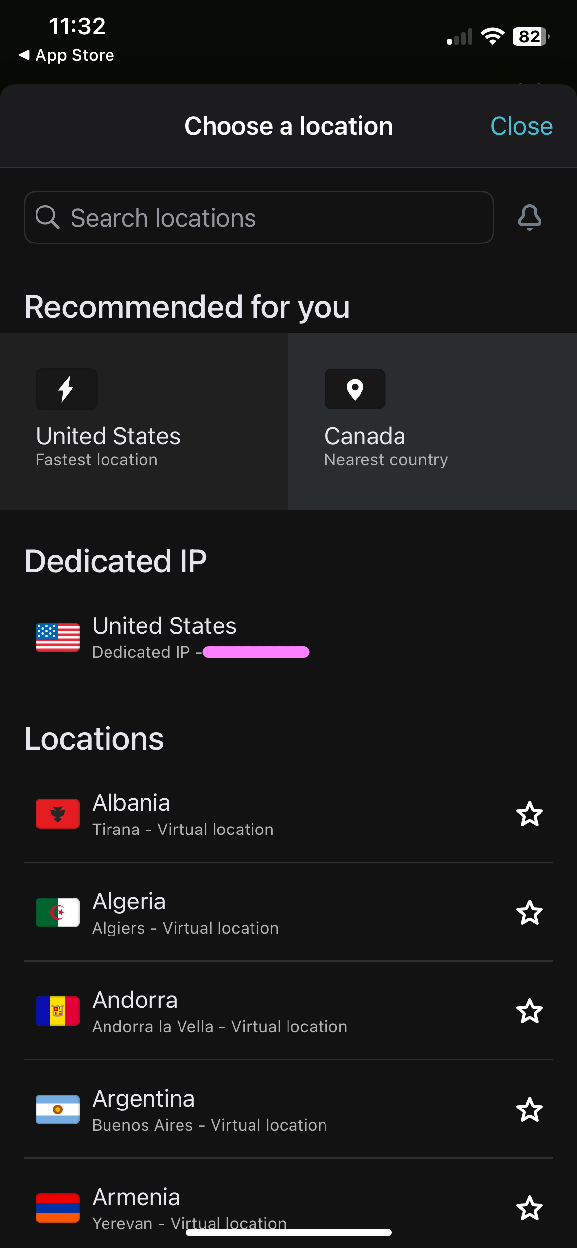 Surfshark VPN mobile dedicated IP in Colorado for sports betting test