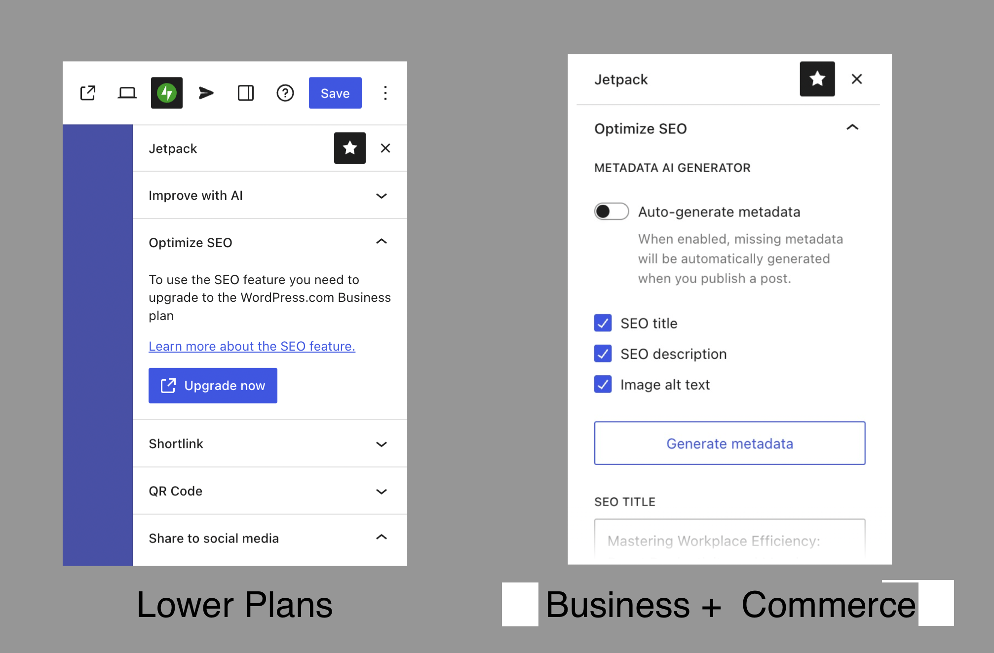 Using JetPack SEO tools on WordPress.com