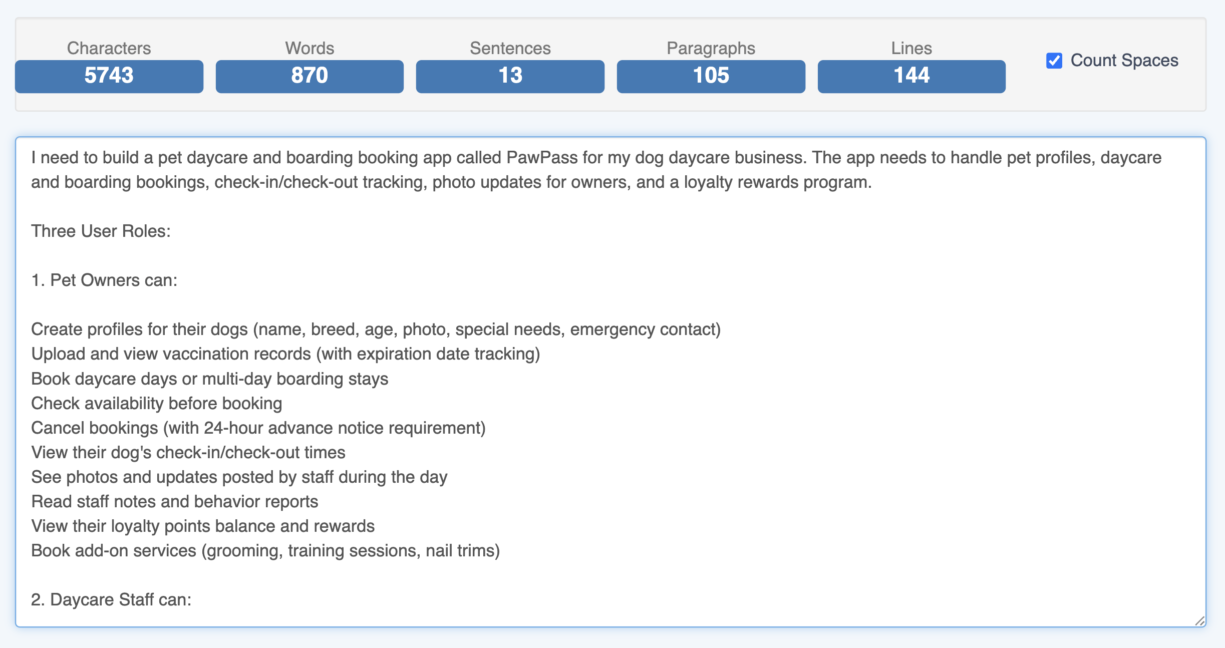 Hostinger Horizons AI app builder prompt for All About Cookies review