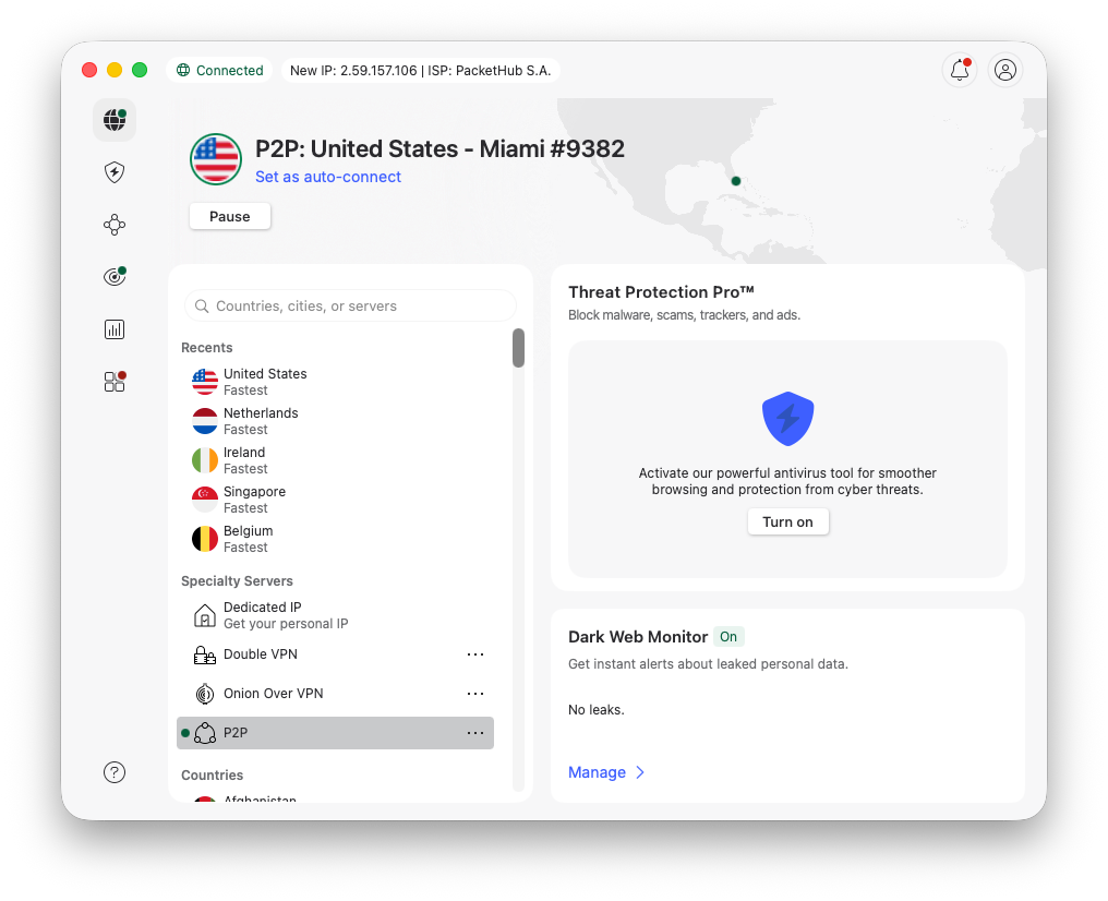 Connect to secure NordVPN server