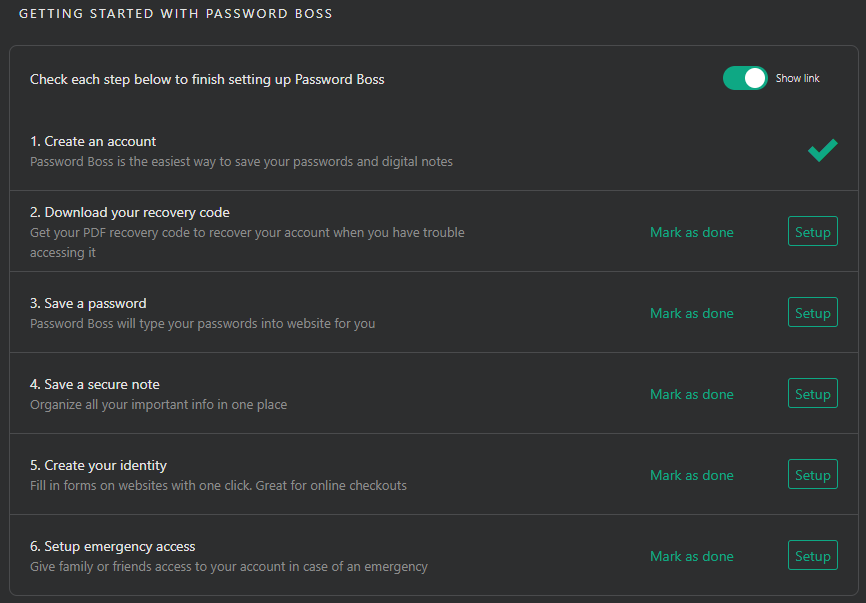 Password Boss tutorial