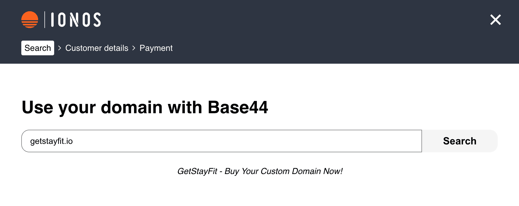 Base44 partners with IONOS for domain name purchases