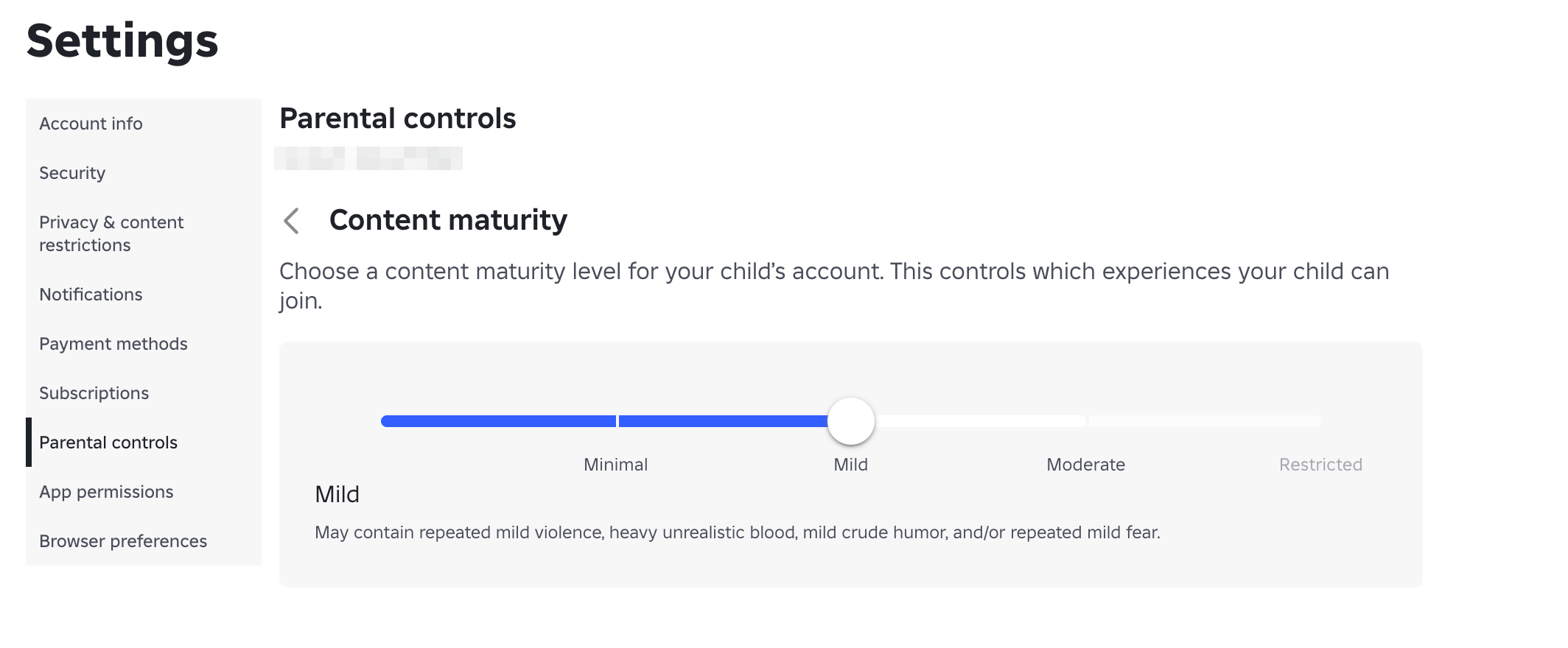 Adjust Roblox content maturity
