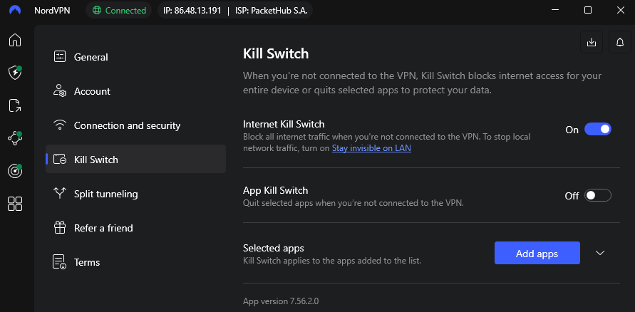 NordVPN kill switch