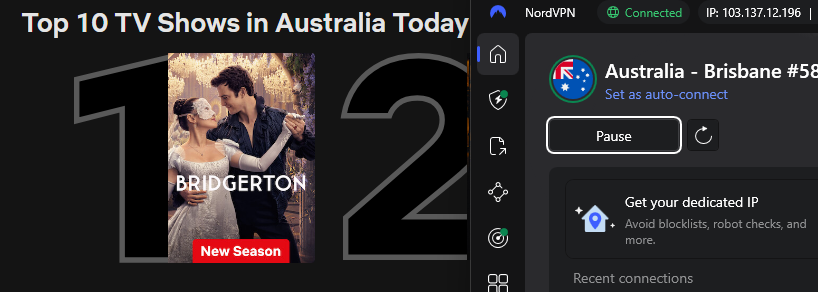 NordVPN unblocks Australian Netflix library
