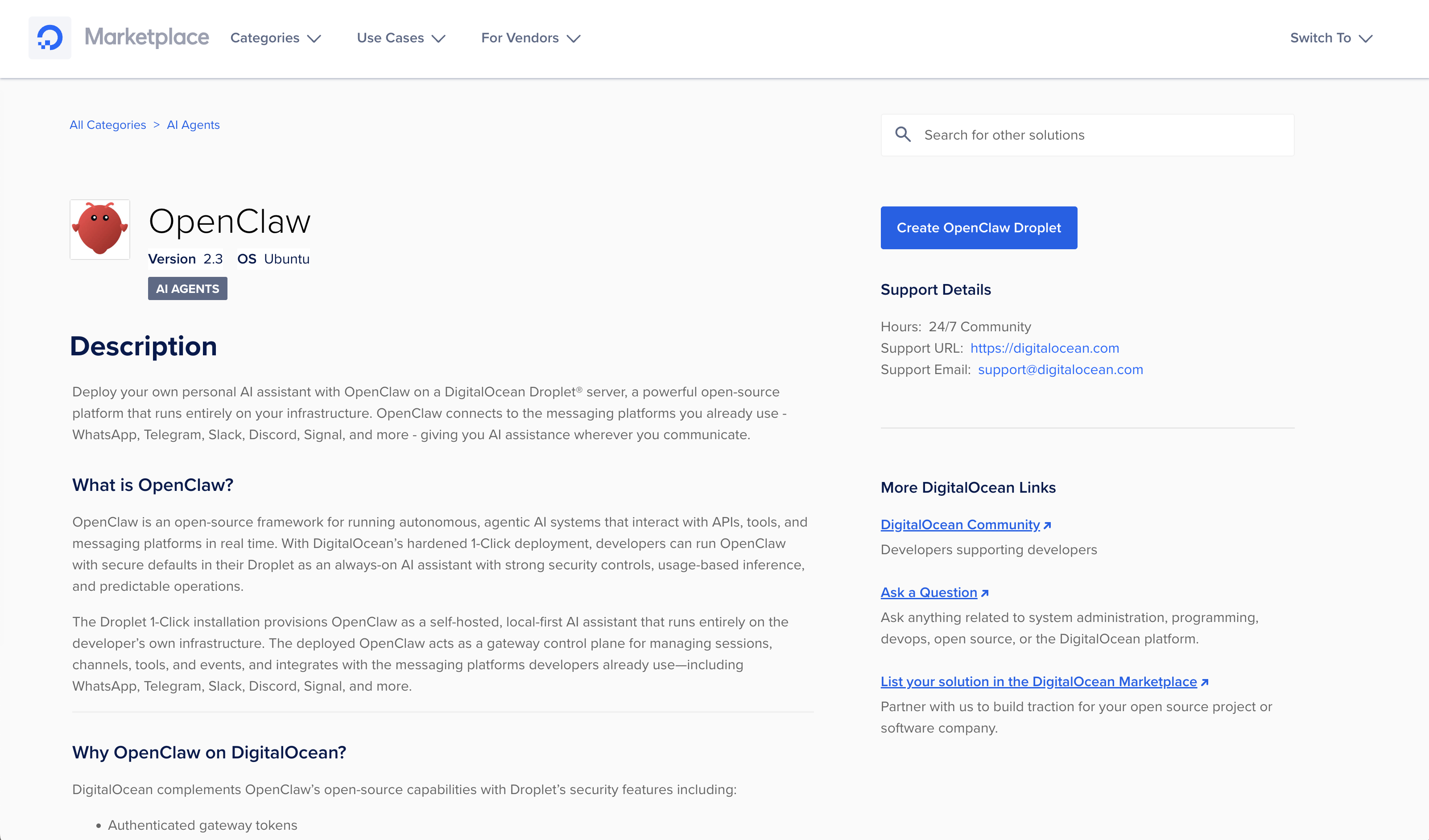 Deploy OpenClaw on DigitalOcean server with Droplets