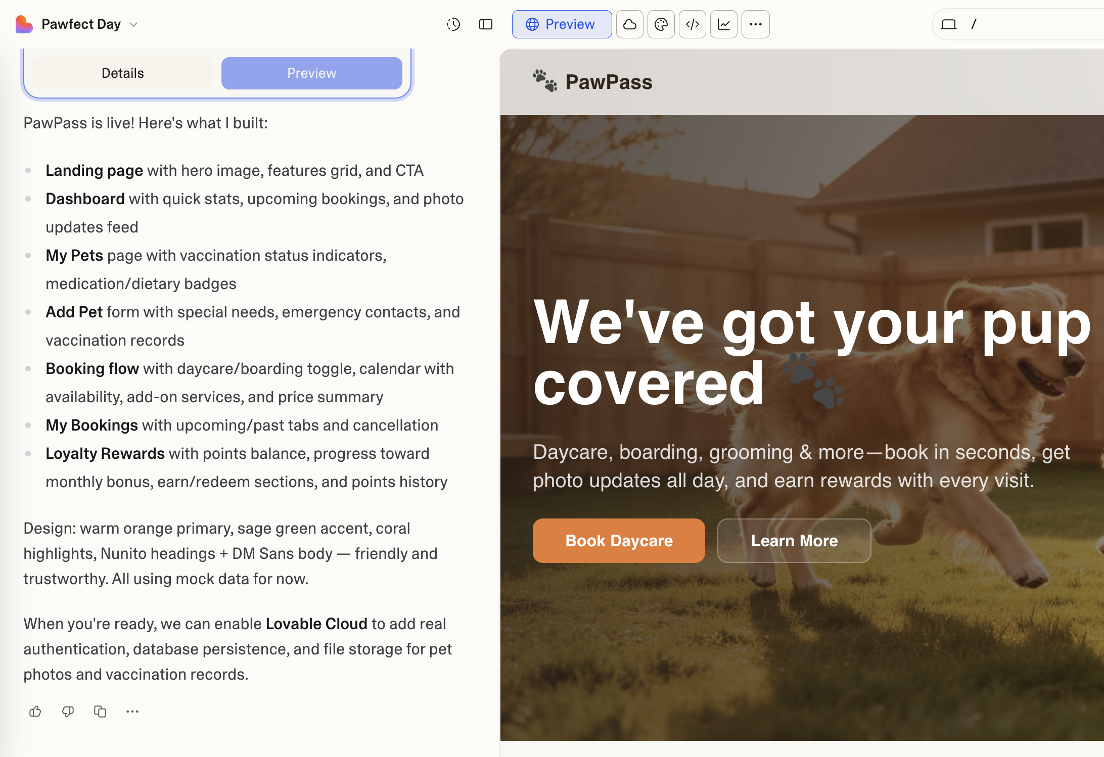 Lovable first build for All About Cookies