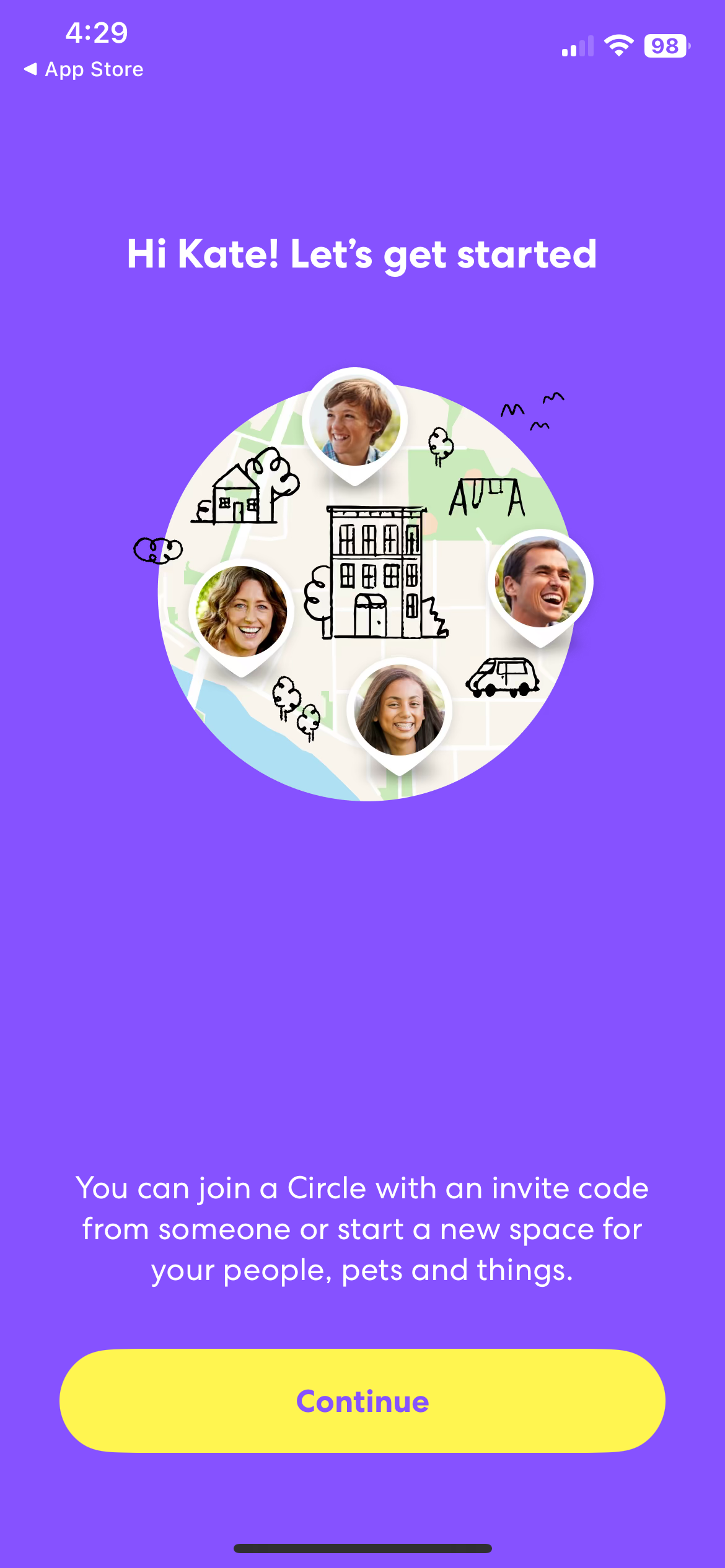 Life360 setup is fast, wiht only a few verification prompts