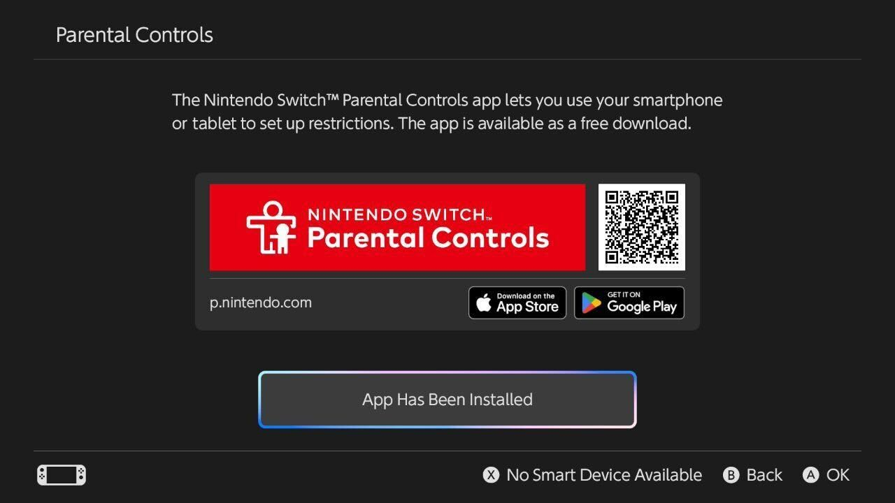 Scan QR code to set up Nintendo Switch restrictions