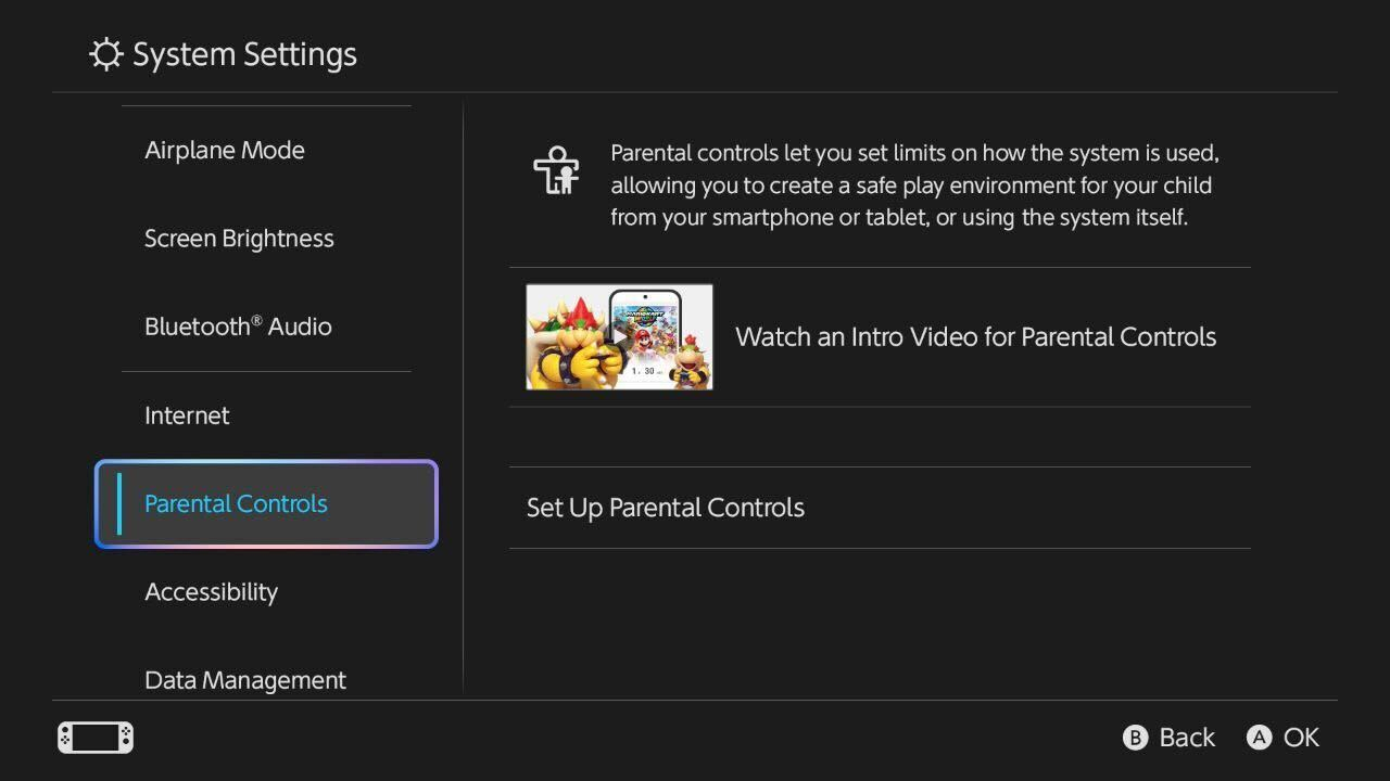 Nintendo Switch dashboard