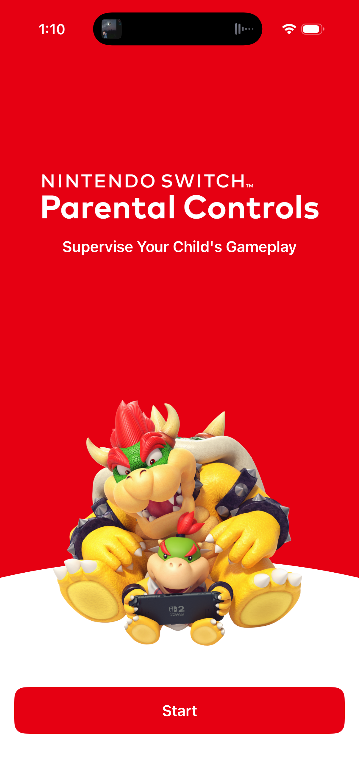 Nintendo Switch Parental Controls app launch