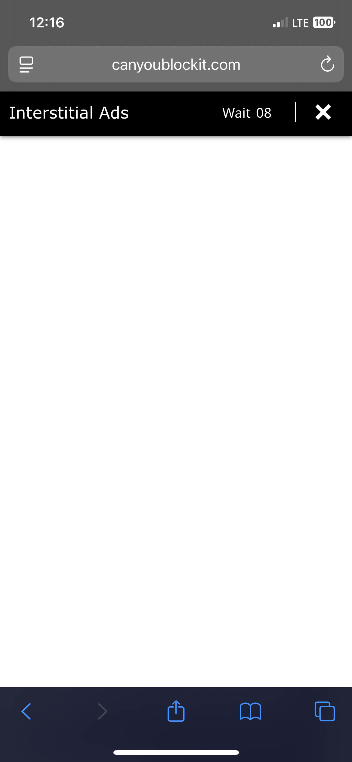 1Blocker didn't block the interstitial ad on Safari for iPhone