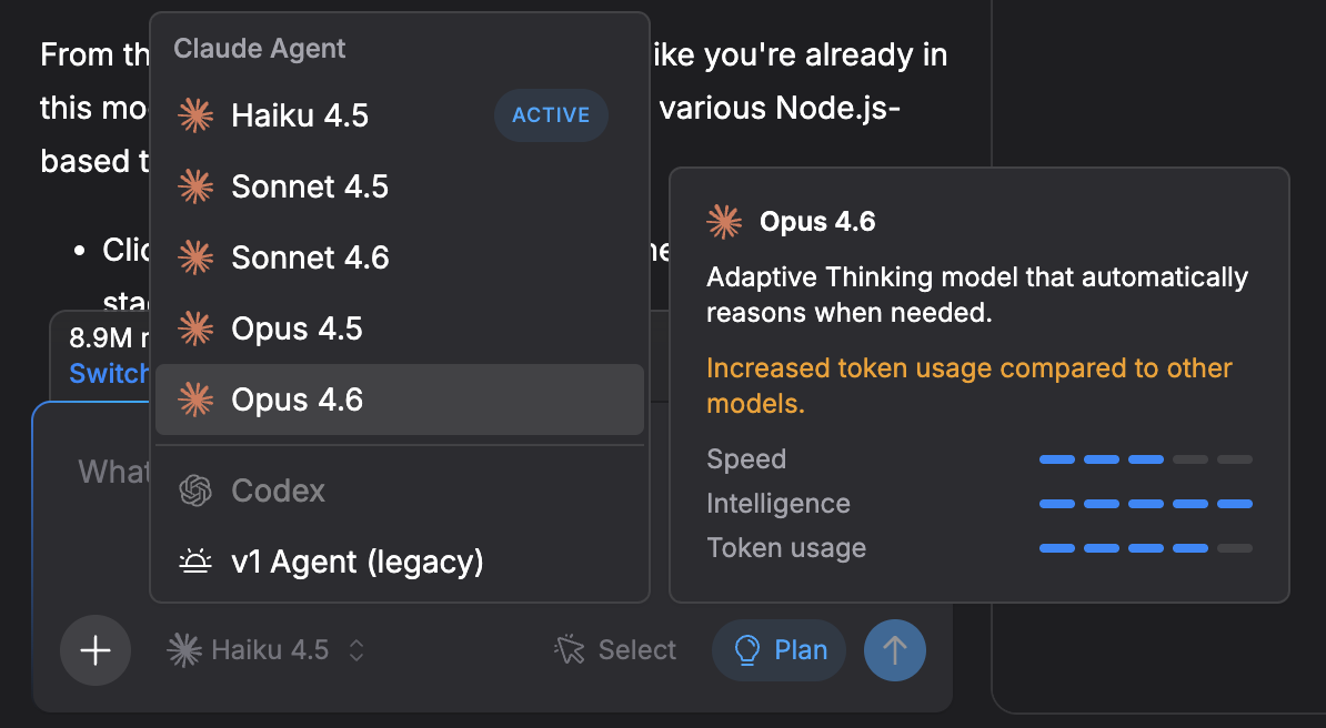 Choose your AI model with Bolt.new