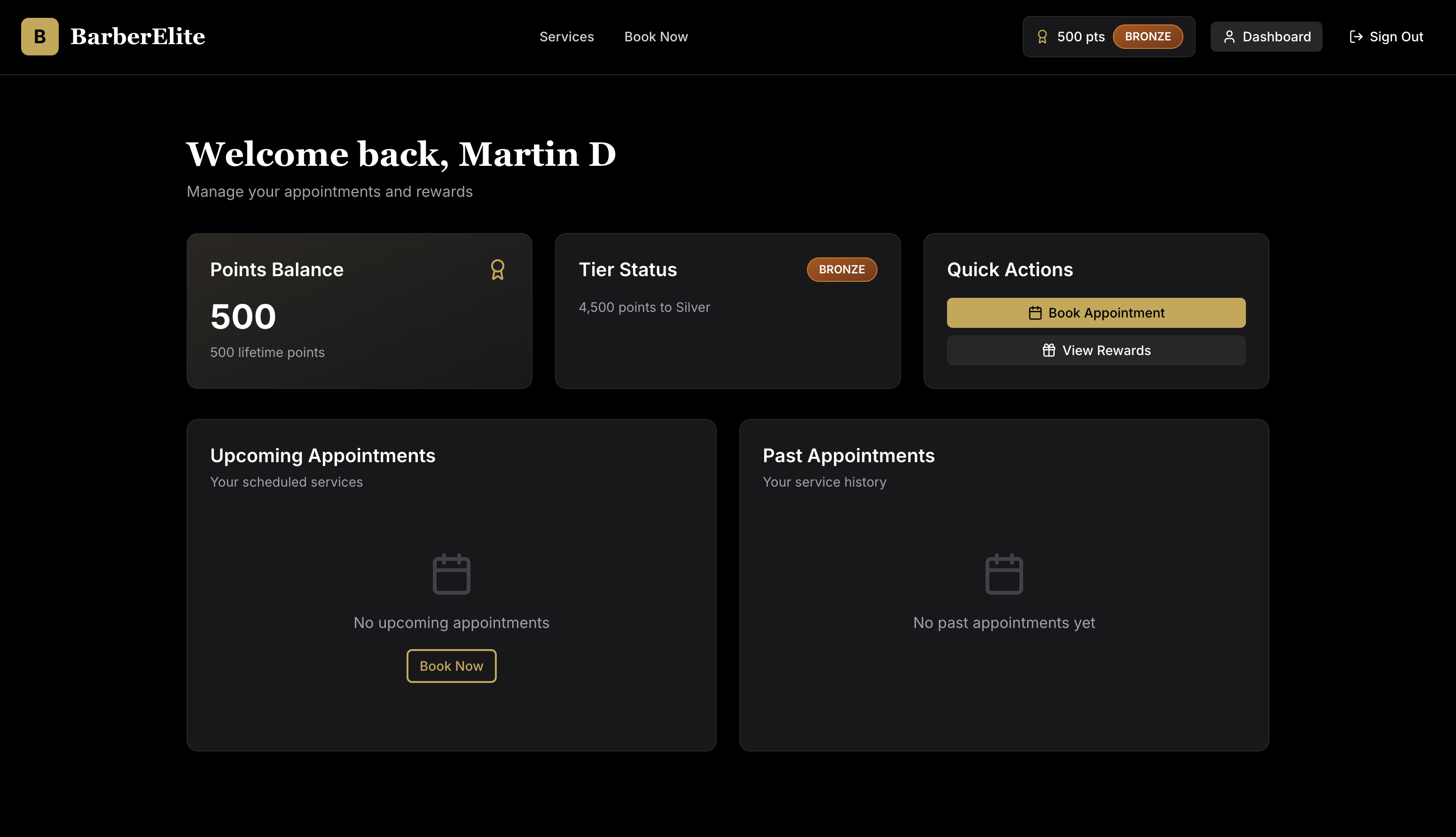 Viewing test app as user for Bolt review