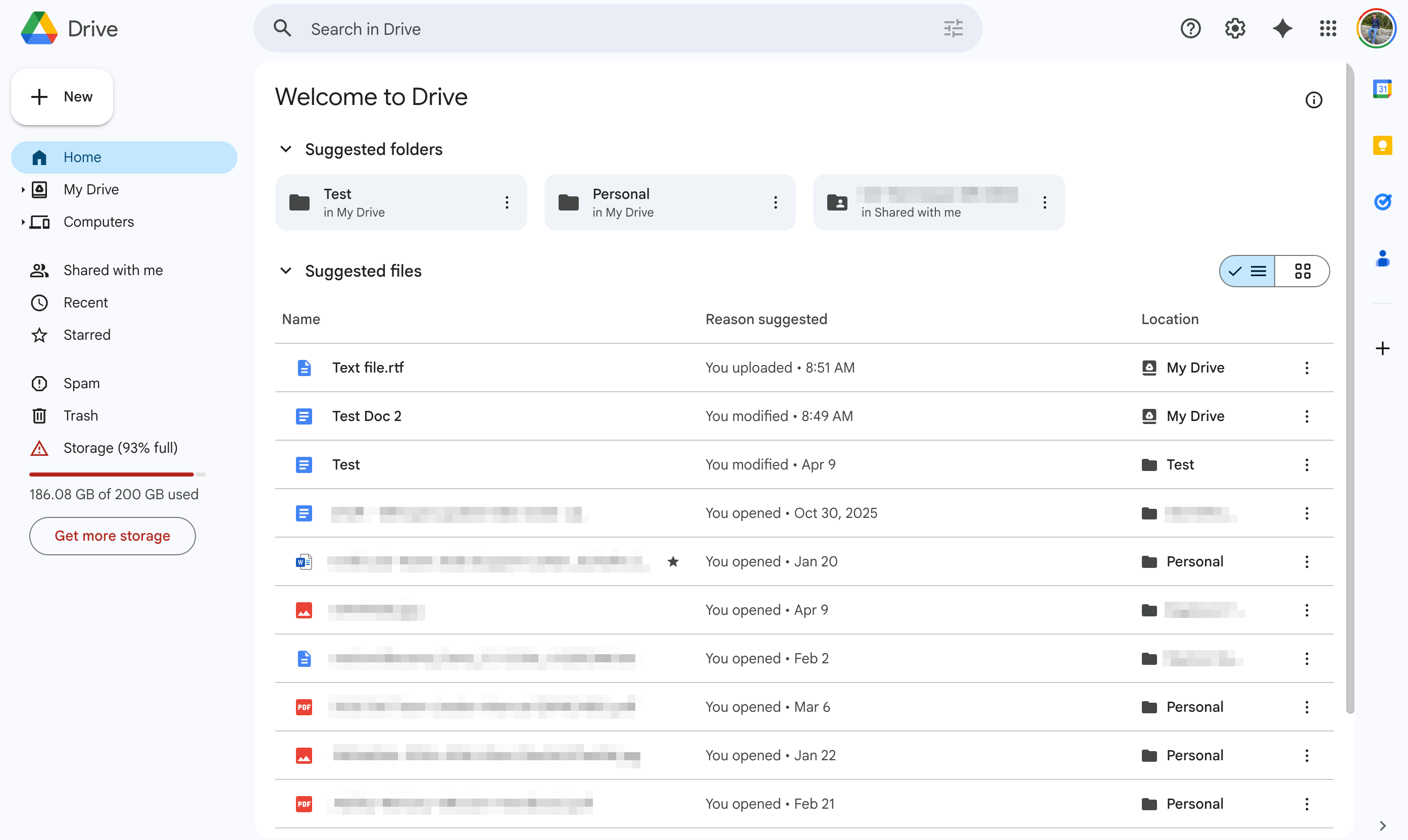 Google Drive grid view