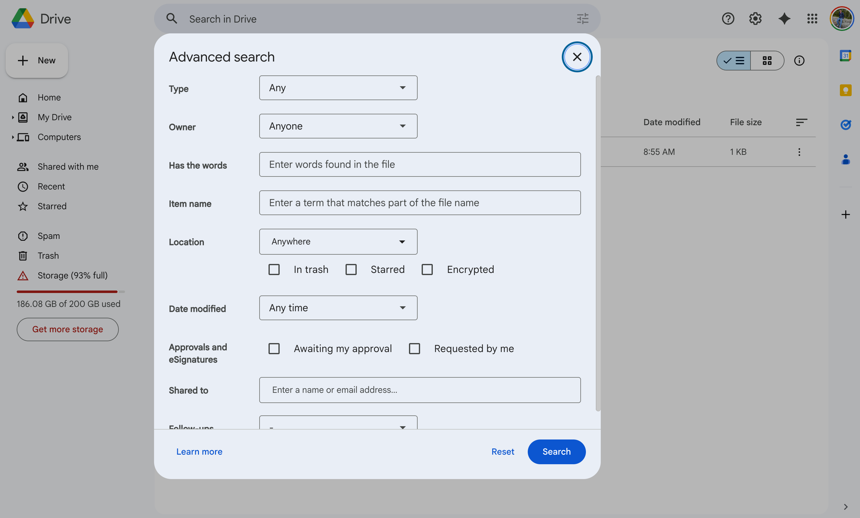 Searching Google Drive