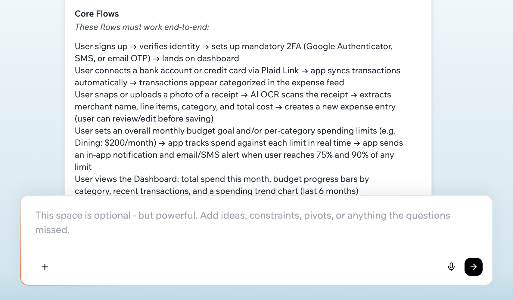 Specifying core user flows with Base44 no-code app builder
