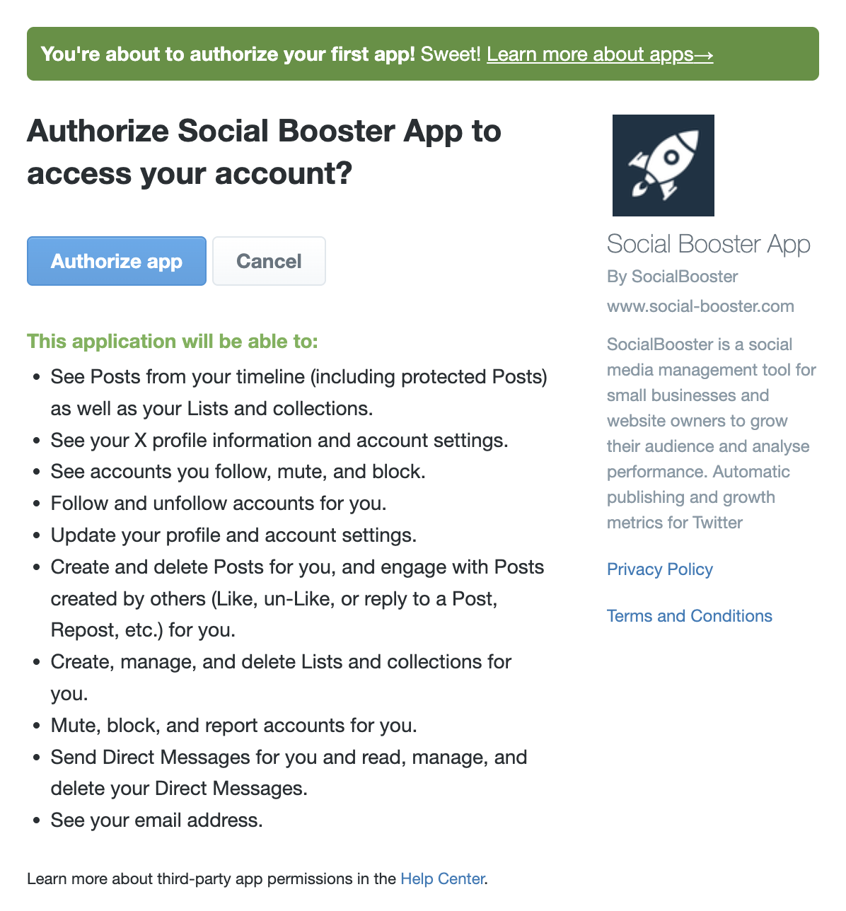 Network Solutions Social Booster app