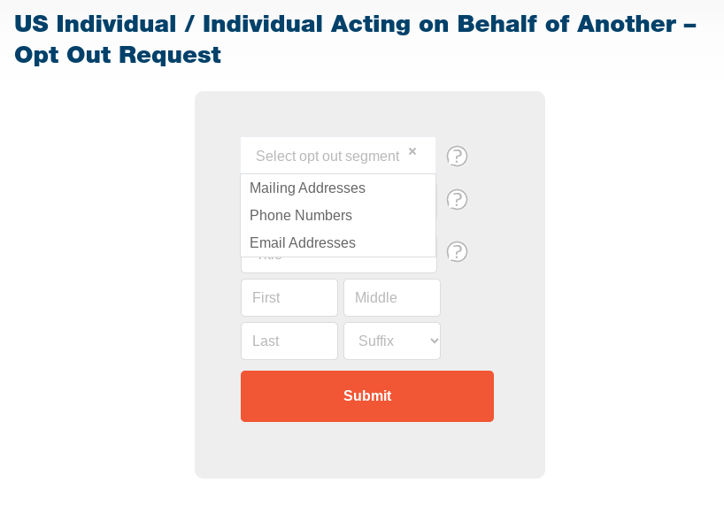 example data broker or people search site opt-out form