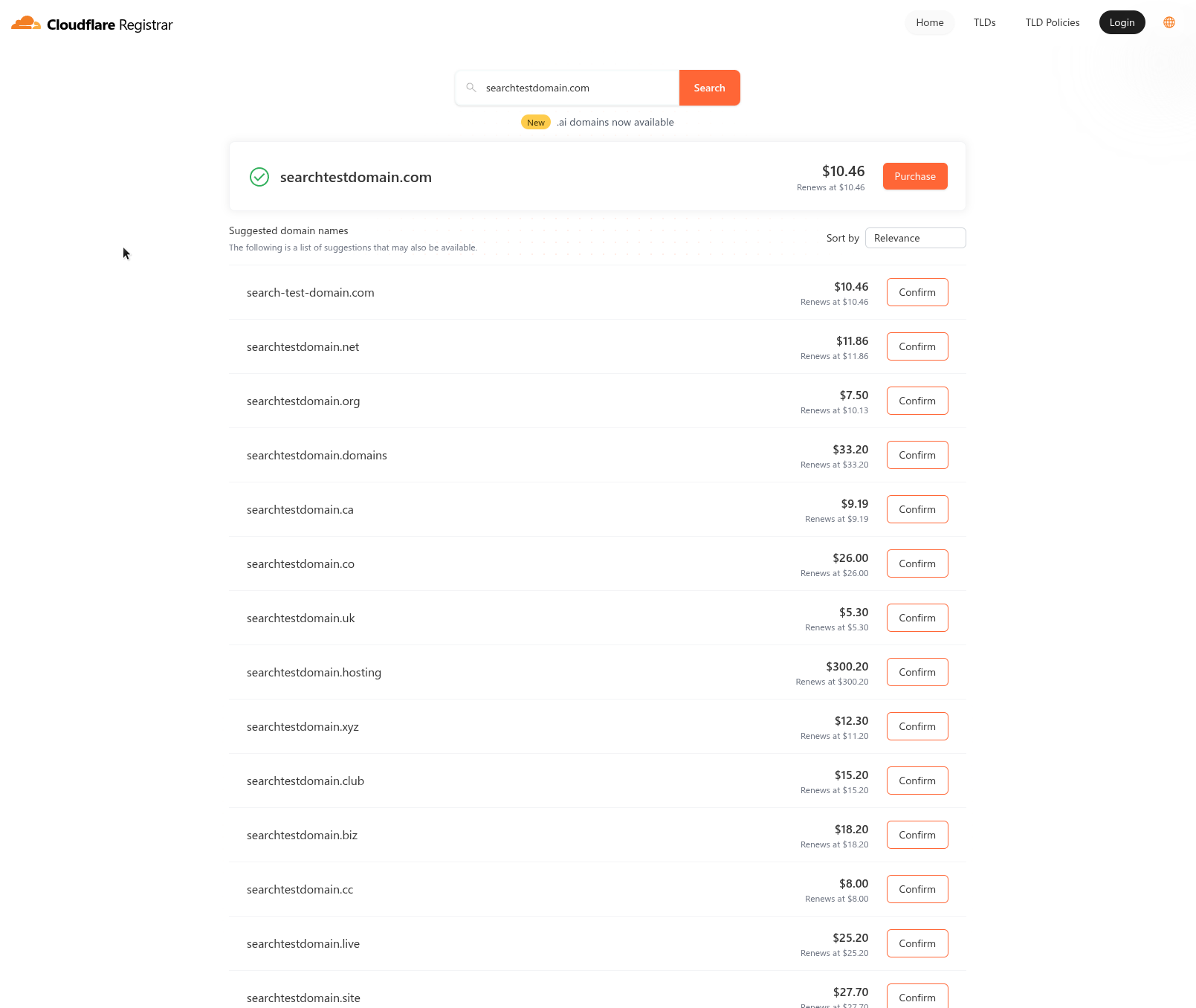 Cloudflare domain registration