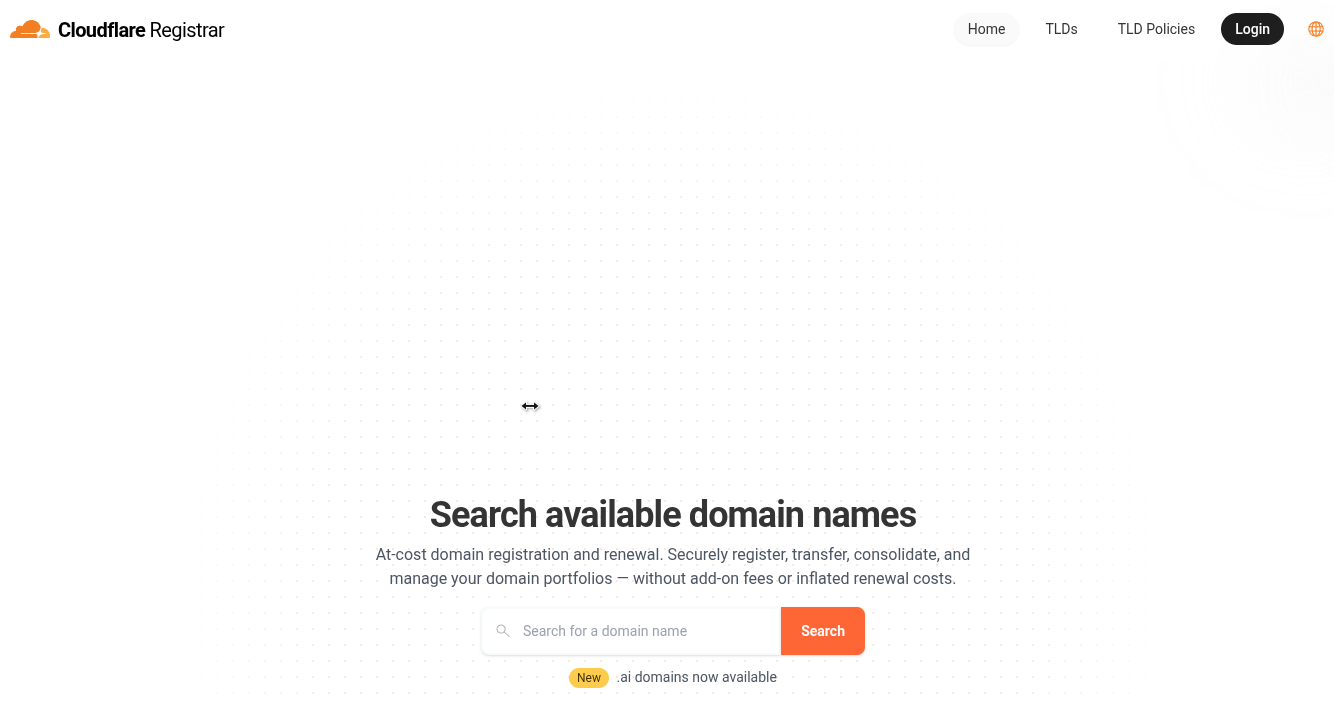 Cloudflare domain registrar