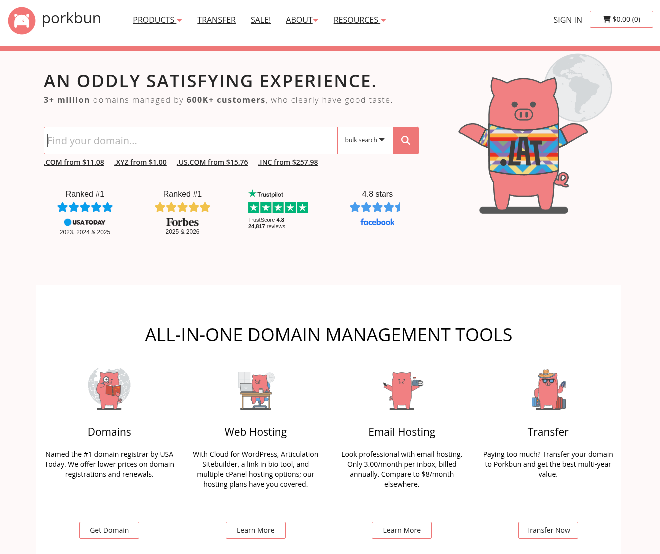 Porkbun domain registrar