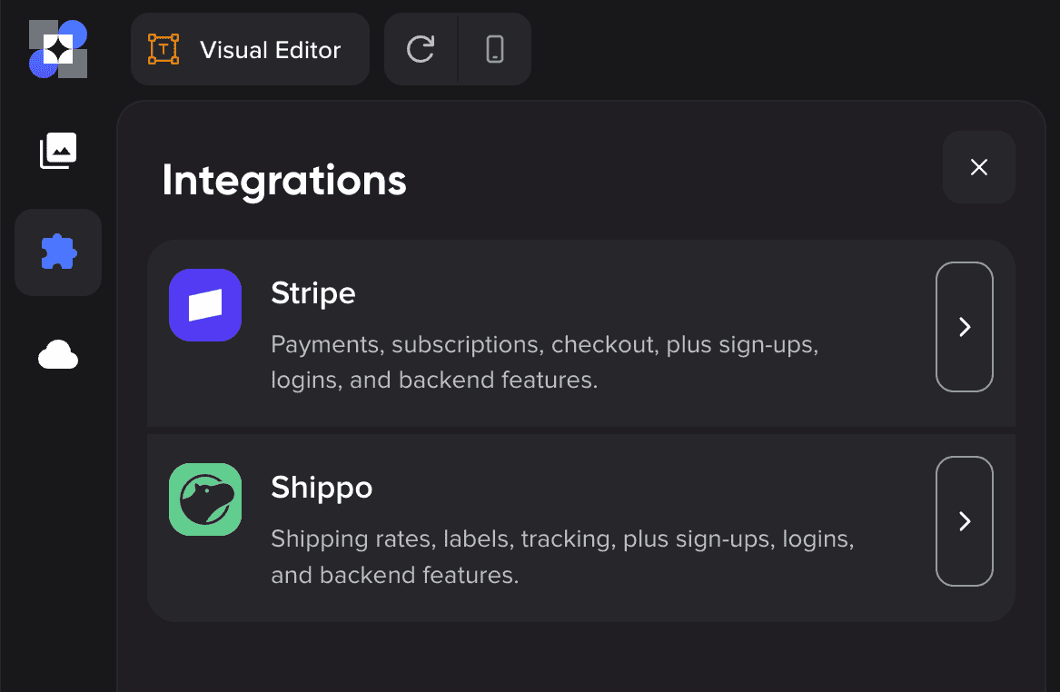 DreamHost Remixer offers native integrations for Stripe and Shippo