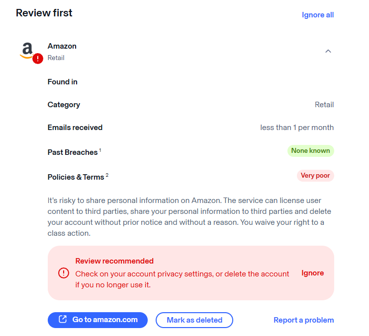 Aura Digital Account Cleanup feature