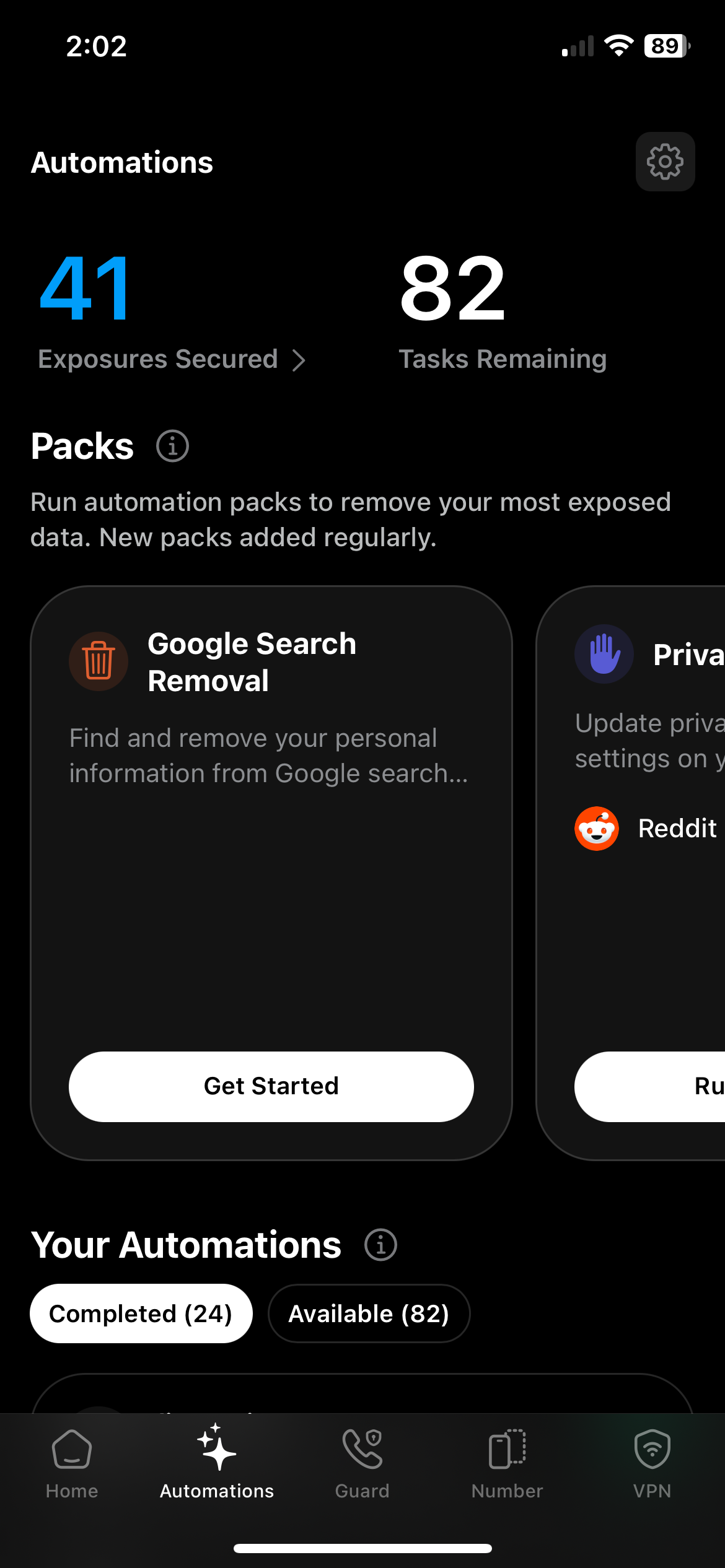 Cloaked completed automation packs