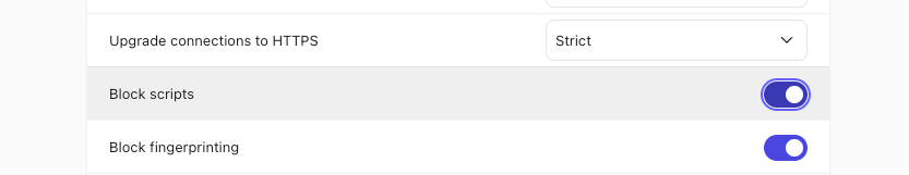 Enable Block scripts