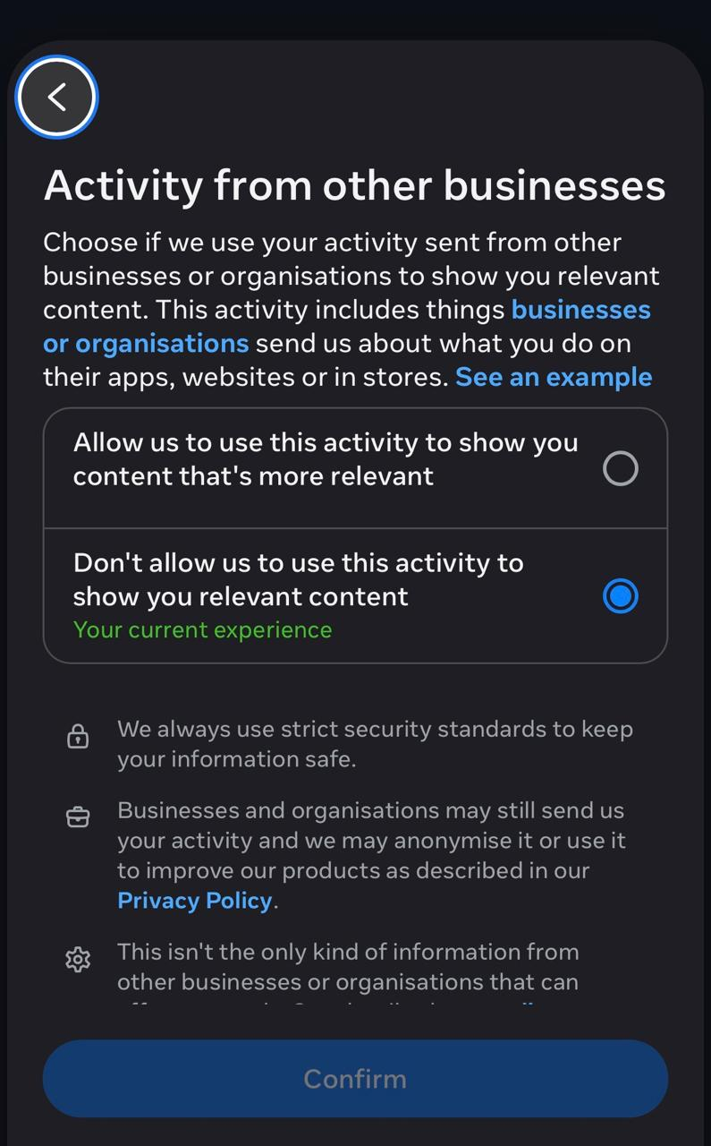 How to change Meta ad settings
