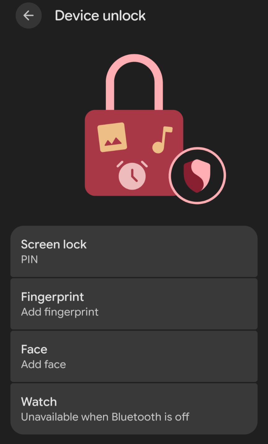 Disable biometrics on Android