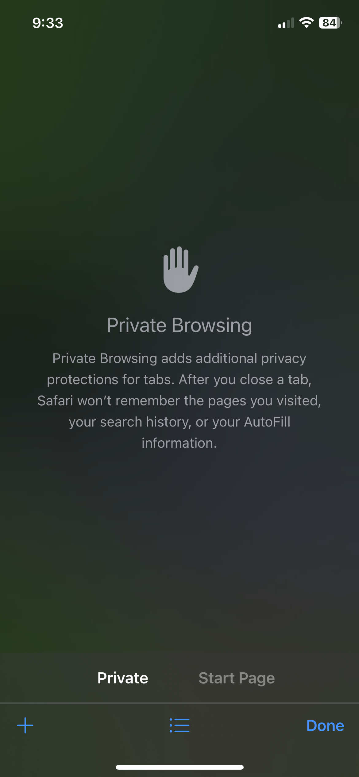 Enable Safari Private Browsing on iOS for All About Cookies