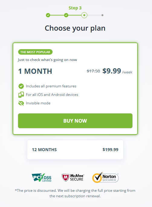 mSpy discount price page September 2026