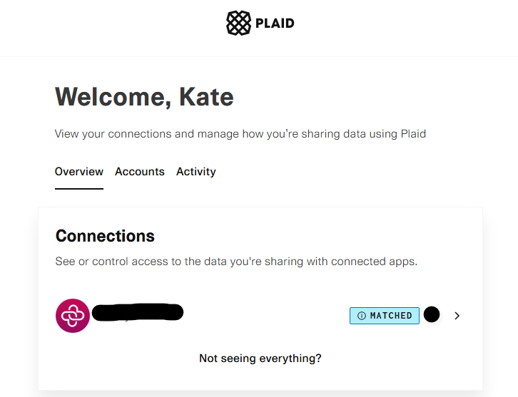 Create Plaid Portal account for All About Cookies