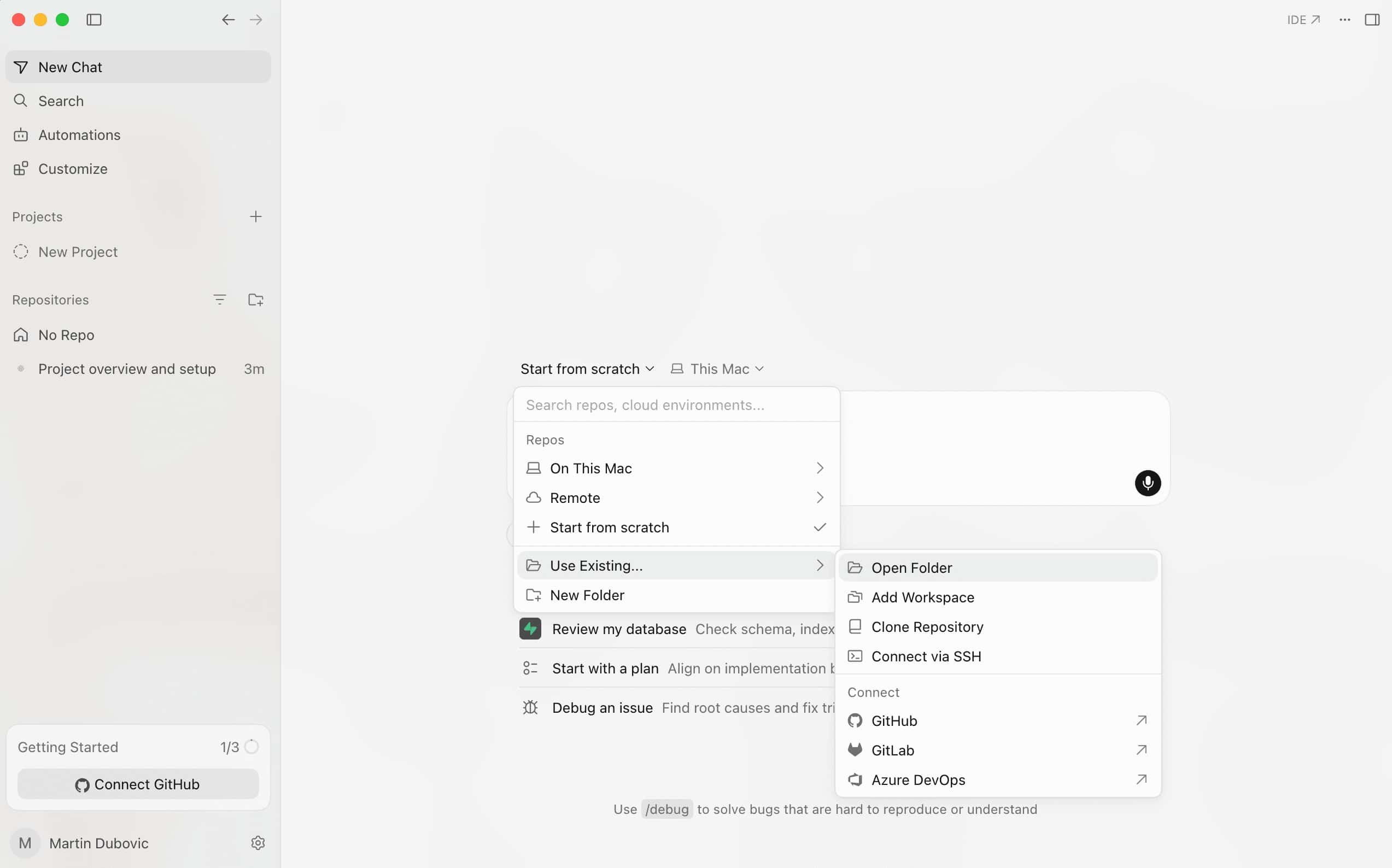 Cursor user interface