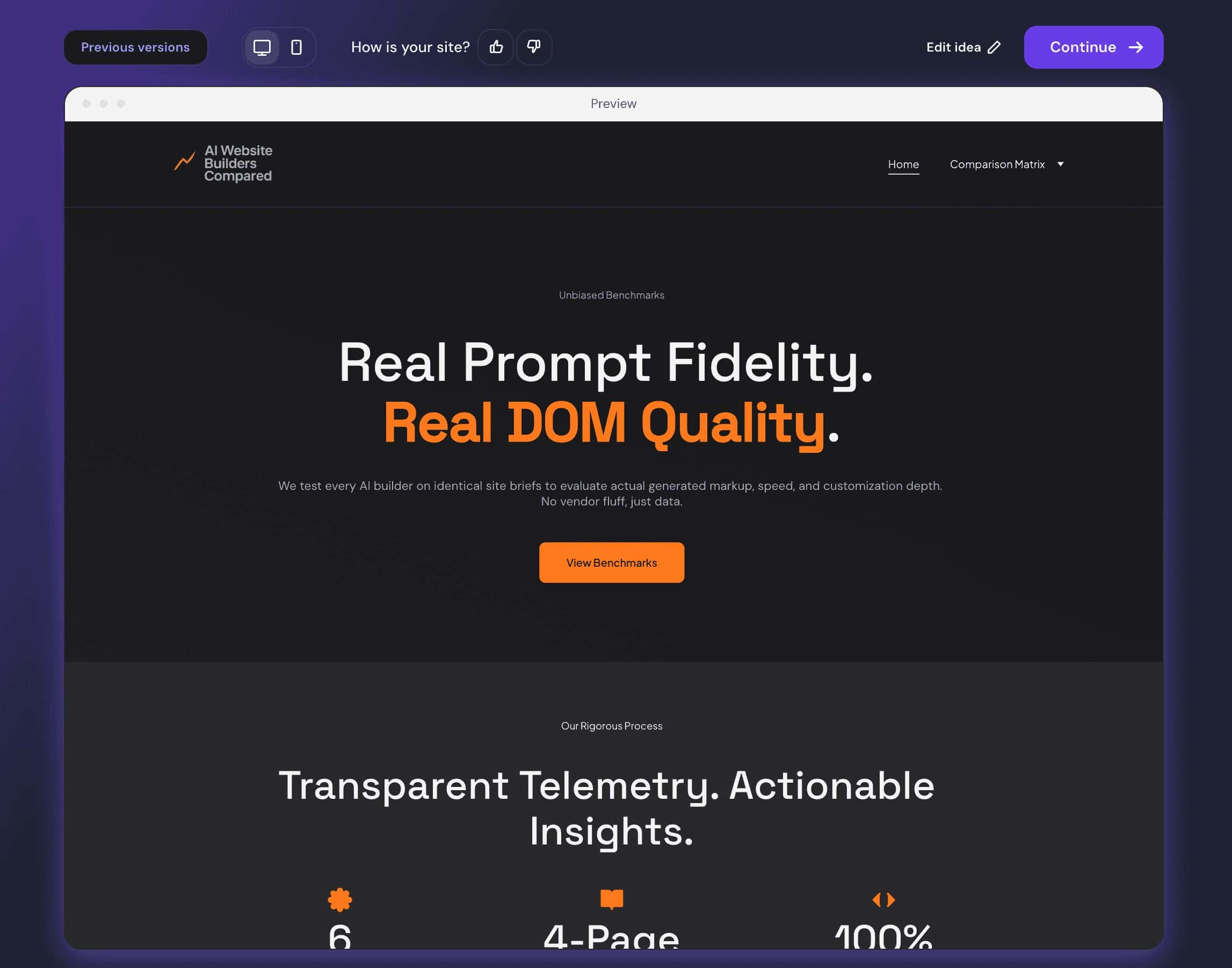 Hostinger AI Builder test website version 1.0