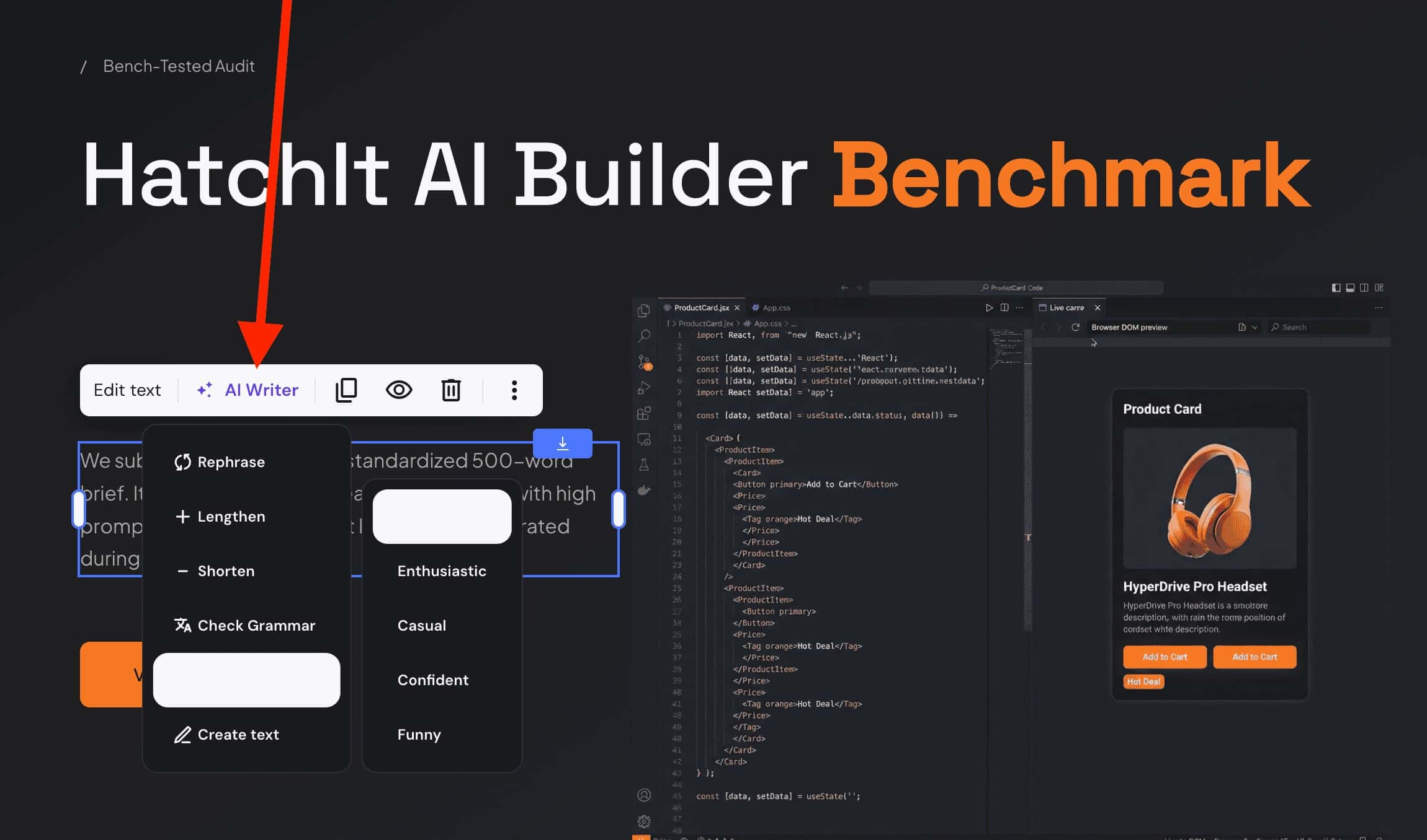 Hostinger AI Builder review using the AI writer tool