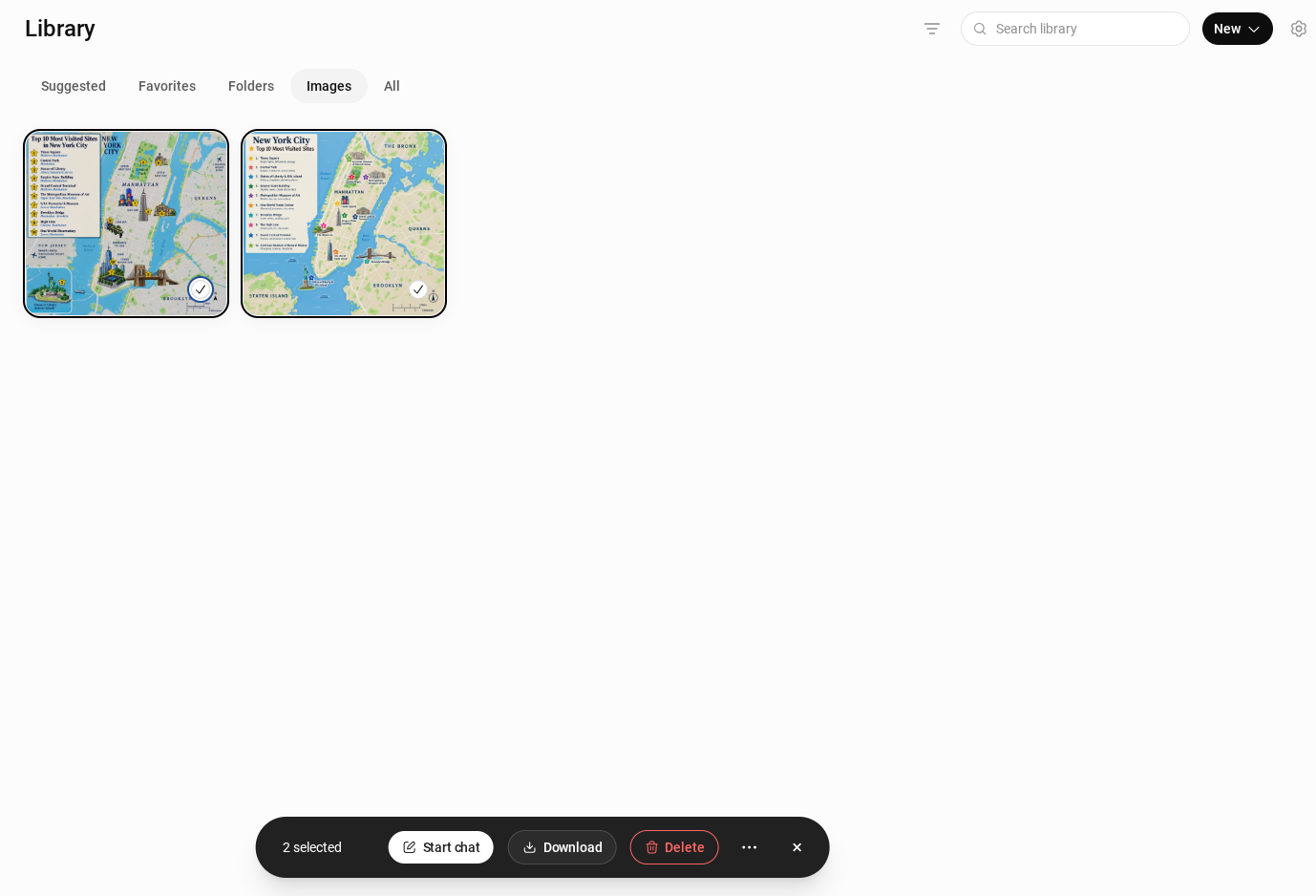 Delete ChatGPT images library