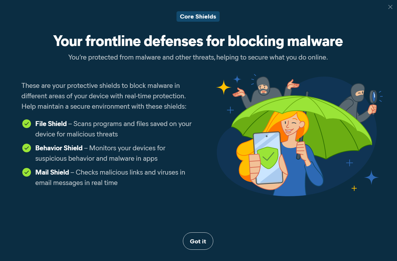 Avast core shields explanation