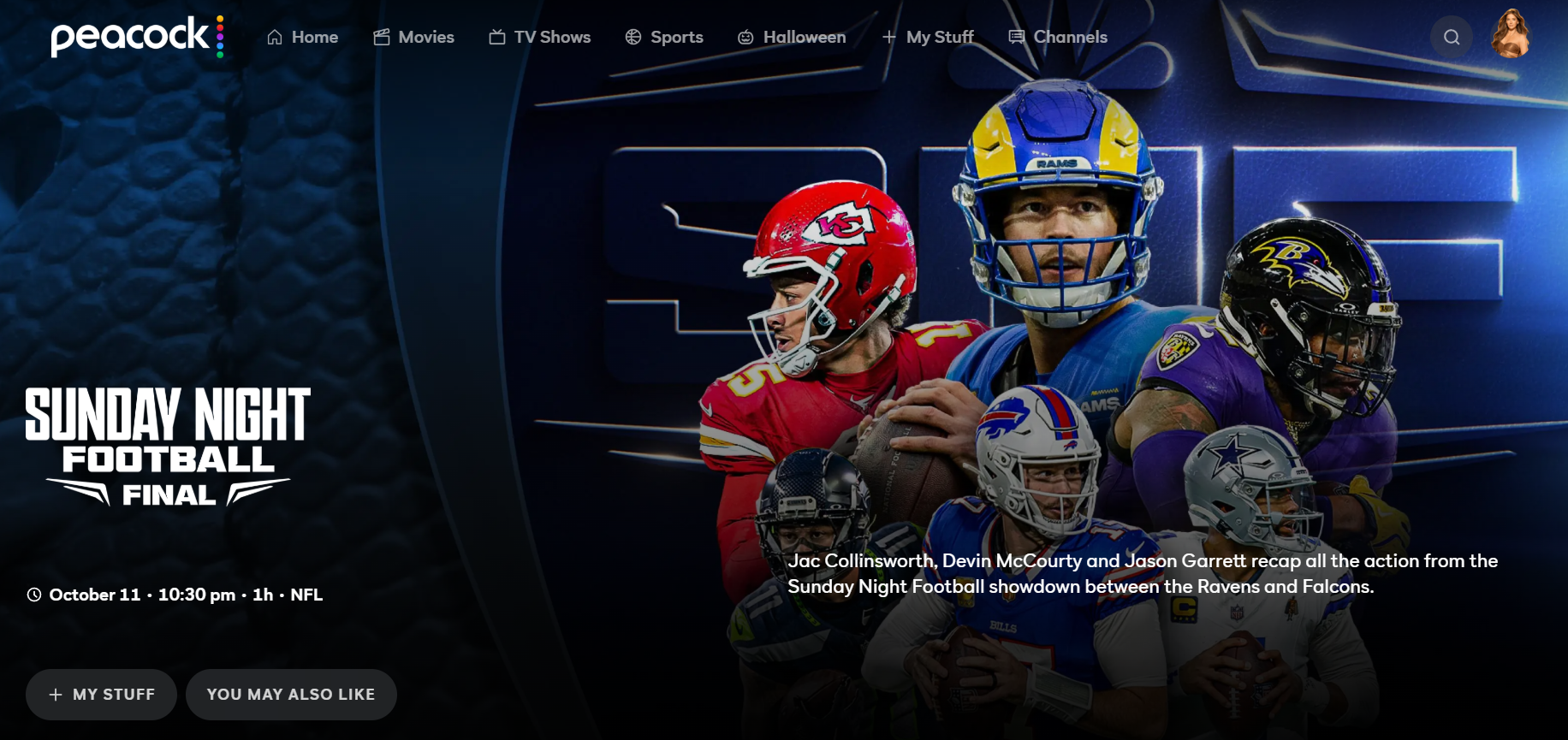 Watch Sunday Night Football on Peacock