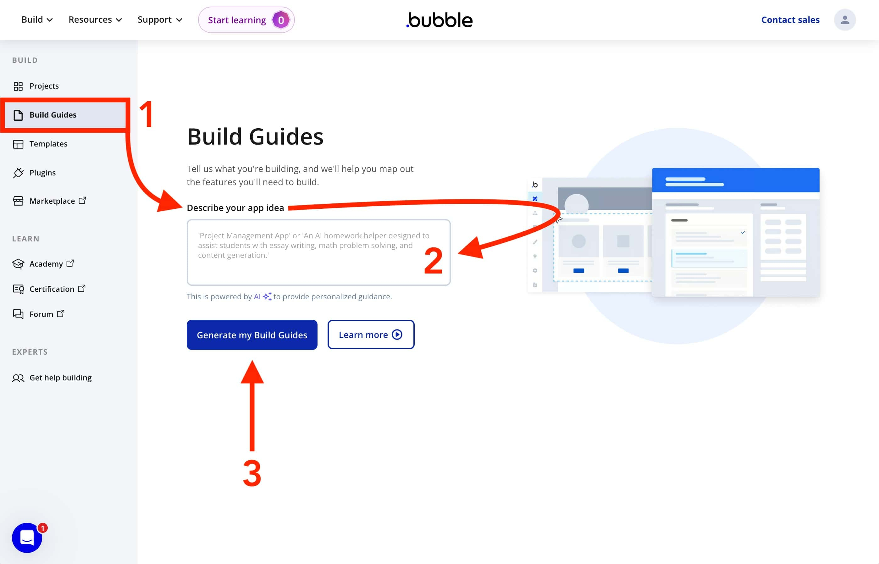Bubble AI-assisted PRD creation