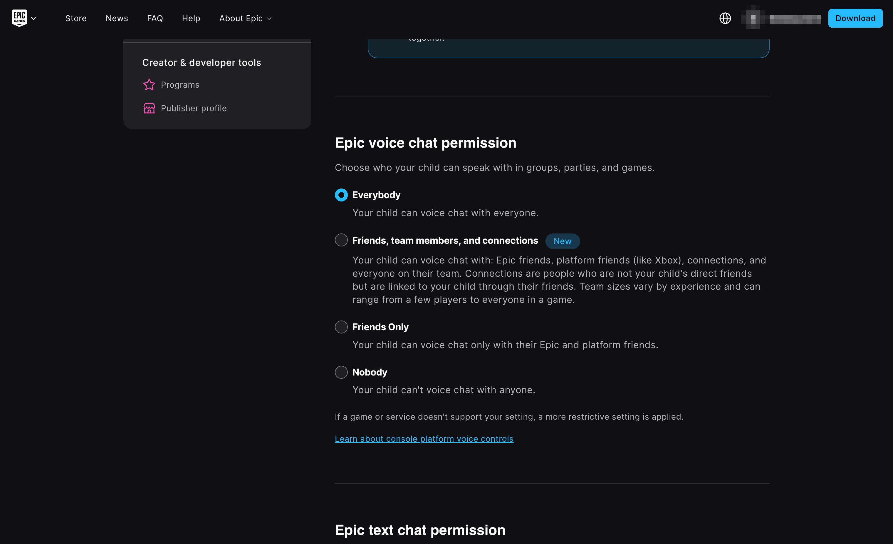Fortnite voice chat permissions