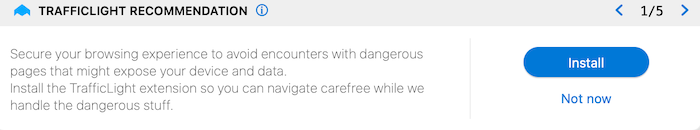 Bitdefender also recommended we install TrafficLight, its phishing protection tool.